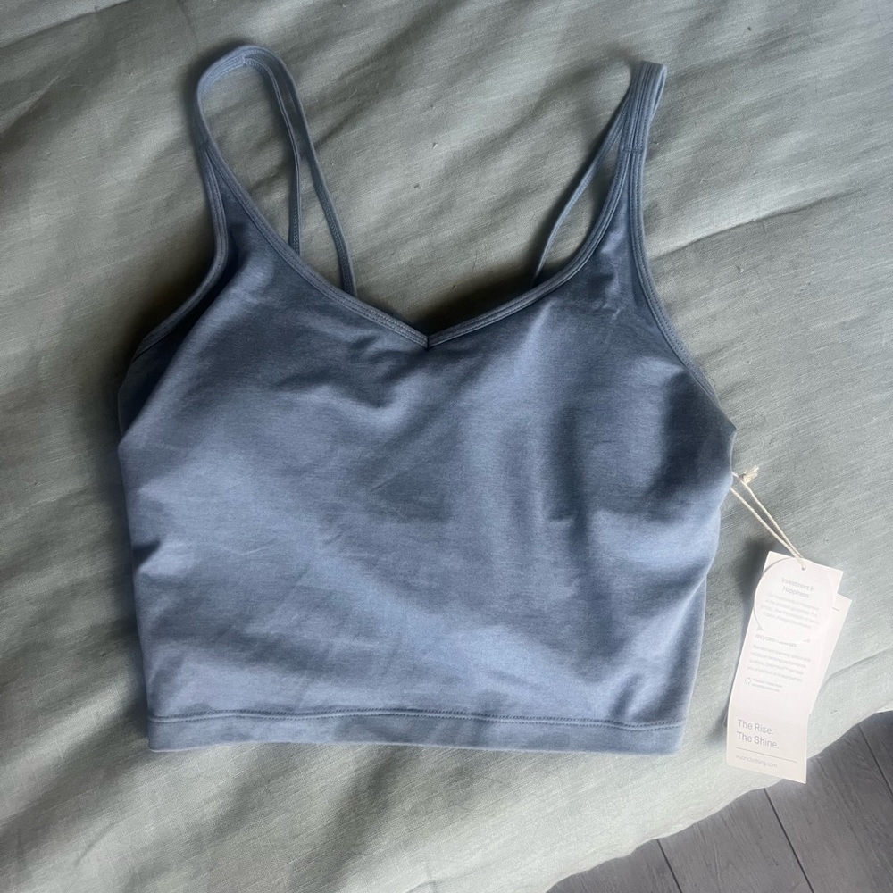 vuori women’s halo performance top, flint heather color, size L